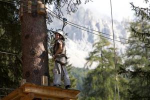 Climbing in the High Ropes Course