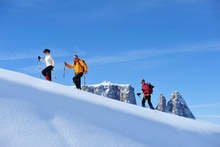 Schneeschuh_Atemwanderung mit Roman auf der Seiser Alm
