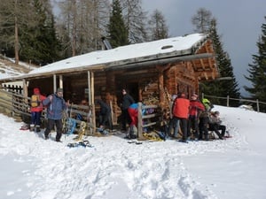 Schneeschuhwanderung ins hintere Ultental mit herzhaftem Einkehrschwung
